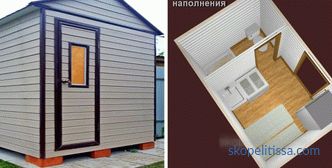 Хозблок с тоалетна, дървени шлюзове, душ и други сгради под един покрив, купувайте хозблок в Московска област