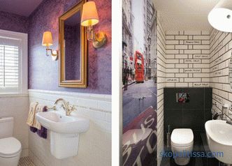 Украсата на малка тоалетна, правилата за избор на материали и цветове, популярни детайли и стилове