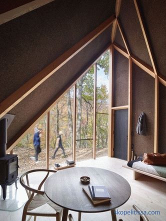 Миниатюрна къща в кристална форма в гората на Лансвил