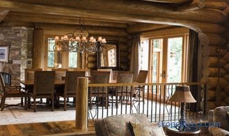 Интериорът на вътрешната дървена къща: фото и видео идеи