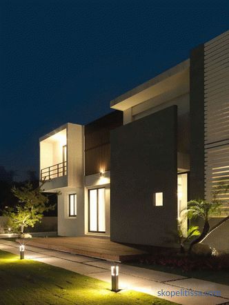 Дизайн на модерна двуетажна къща с плосък покрив