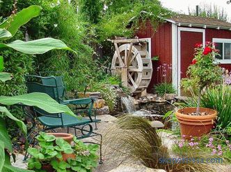 Декоративна мелница за градина - производство на мелница за градина (+ снимка)