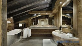 Баня дизайн в дървена къща - правилата за подреждане на модерен интериор