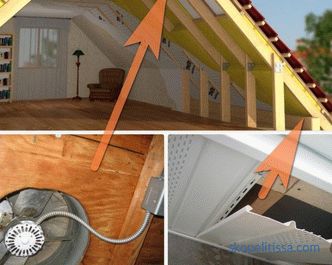 Таванска вентилация под покрива, решетка, устройство, вариации, снимка