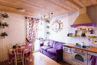 Кухненски дизайн с трапезария и хол в частна къща: снимка на идеи за планиране