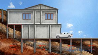 Къщи на склон с мазе и тераса, проекти за строителство, как да се изгради, снимка