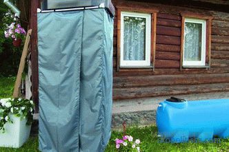 Купете пластмасов резервоар за душ с отопляем, лятен душ за градината: цена в Москва