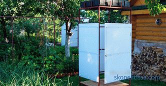 Купете пластмасов резервоар за душ с отопляем, лятен душ за градината: цена в Москва
