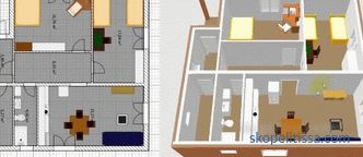 Проектът на къща 8х10 с отлично оформление, план на двуетажна къща 10 на 10