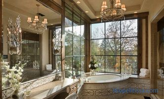 Дизайн на баня в частна къща с прозорец, проекти в вили, модерни идеи, снимки